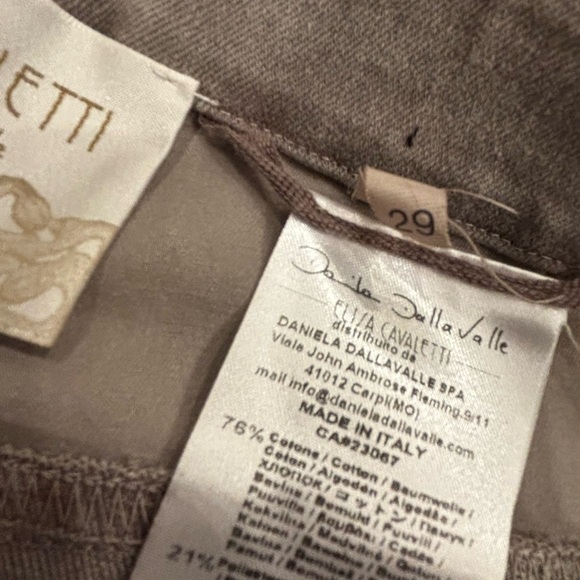 Elisa Cavaletti Tan and Silver Straight Leg Pants sz 29 super fun pants! - Picture 7 of 11